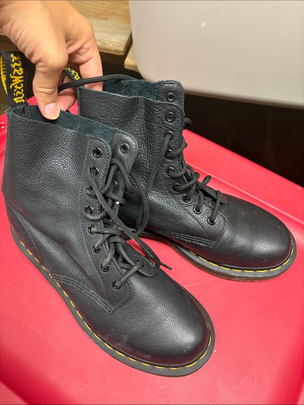 Doc martens leather boots